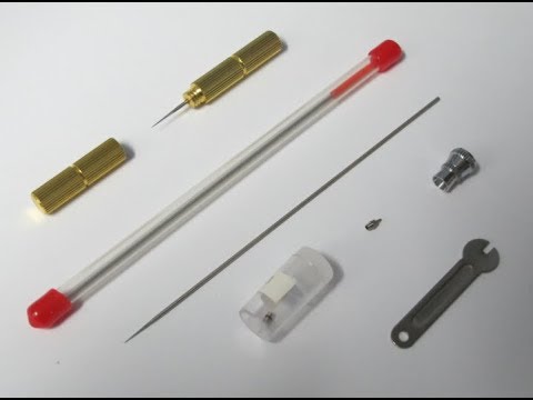 Airbrush - changing/ replacing and cleaning nozzles - YouTube