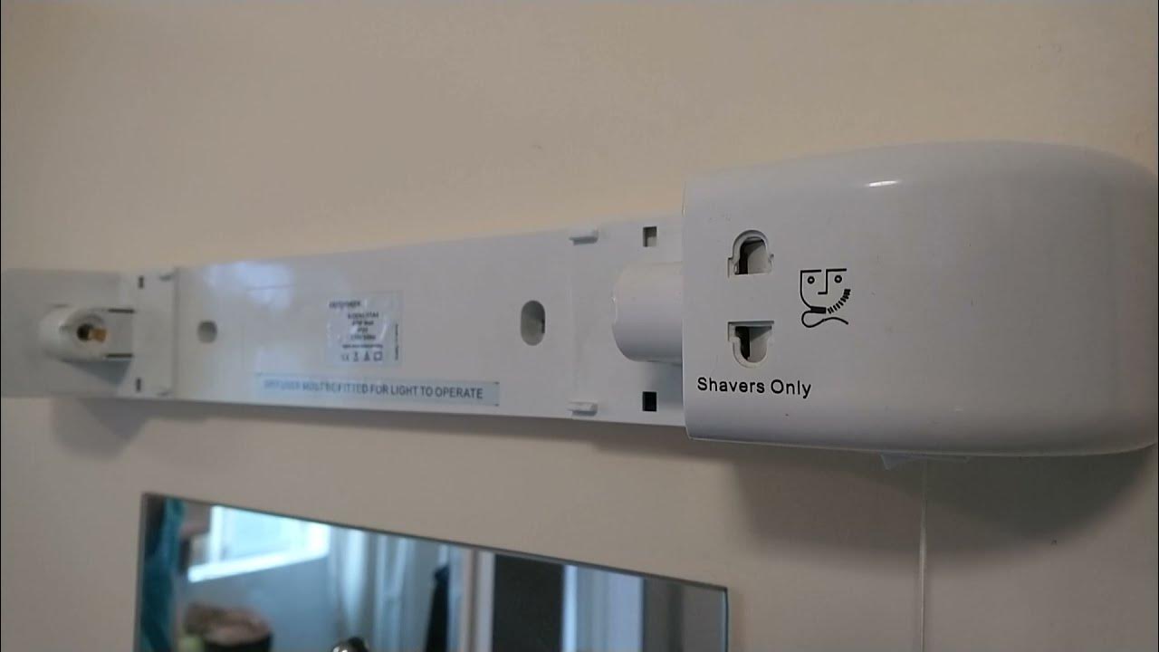 Bathroom 60 Watt Incandescent Light with Shaver Socket YouTube