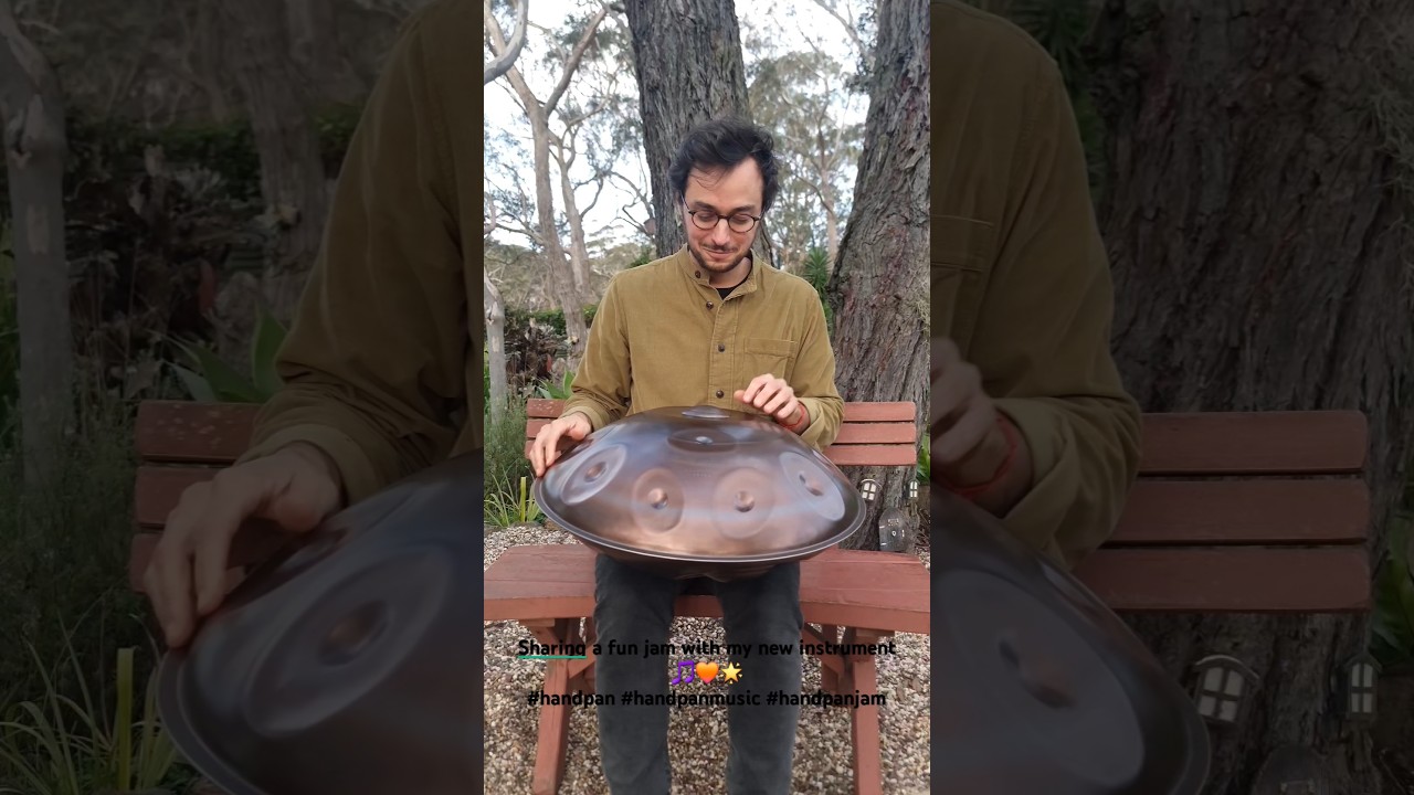 Sharing a fun jam with my new instrument 🎵🧡🌟 Enjoy🙏☺️ #handpan #handpanmusic ##handpanmusician