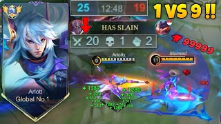 TOP GLOBAL ARLOTT HARD CARRY INTENSE GAMEPLAY (Must watch!)  MLBB