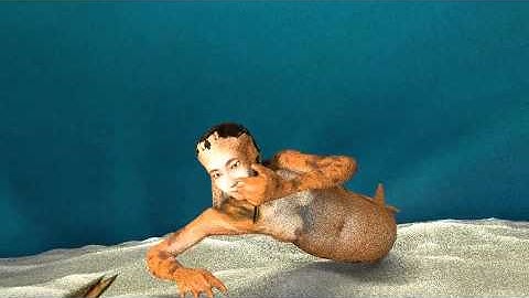 Chinese Mythology Character Shark Human Test-3 (Blender 3D Animation Test)