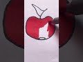 Painting an apple🍎 #asmr #shorts #satisfying #relaxing