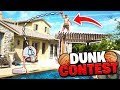 ROOFTOP POOL BASKETBALL DUNK OFF!