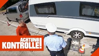 Zu hohe Stützlast: Campingwagen mit 110 kg Stützlast! | Achtung Kontrolle | Kabel Eins