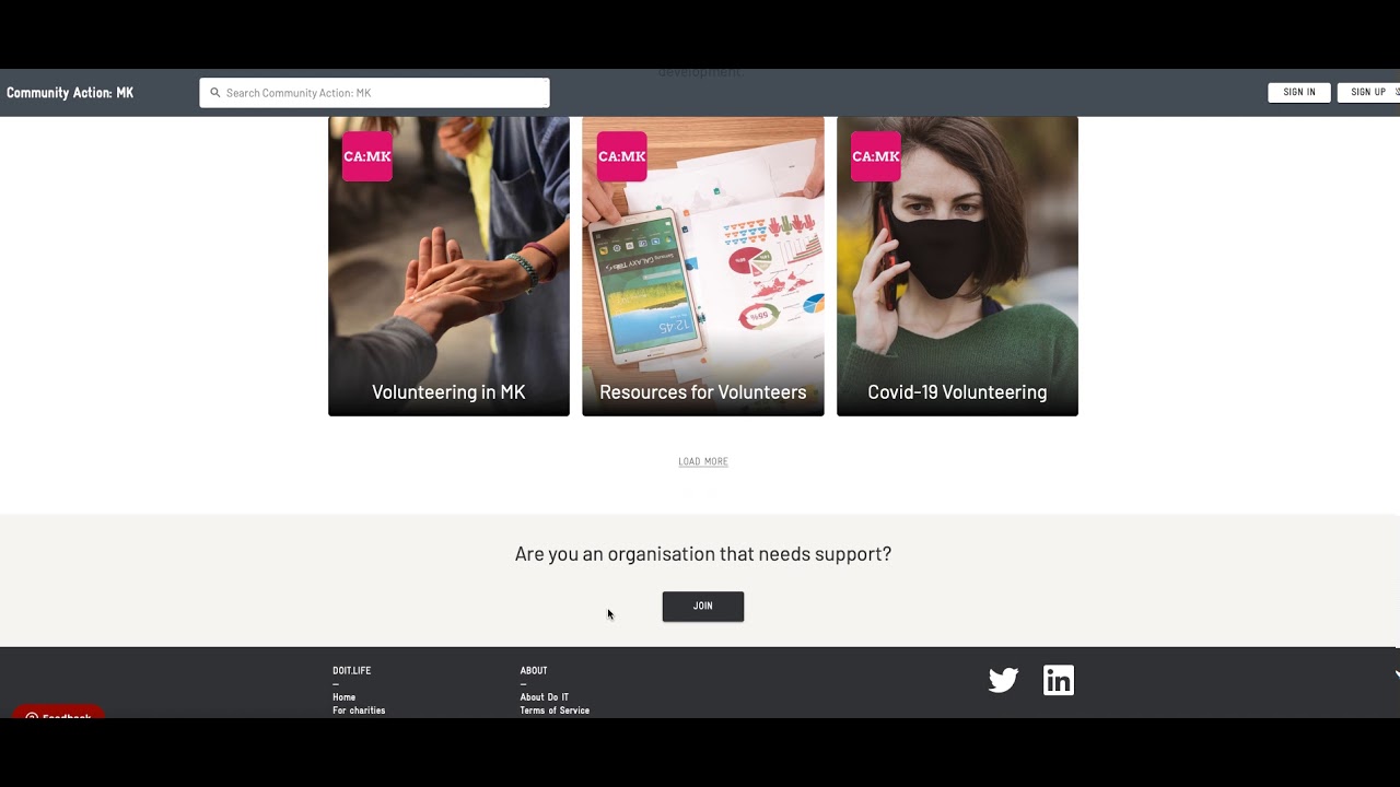 (CA:MK / Do It) "Join" as an organisation - making sure you're creating an admin page