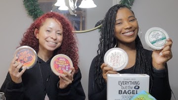 trying vegan dips from trader joes with staj