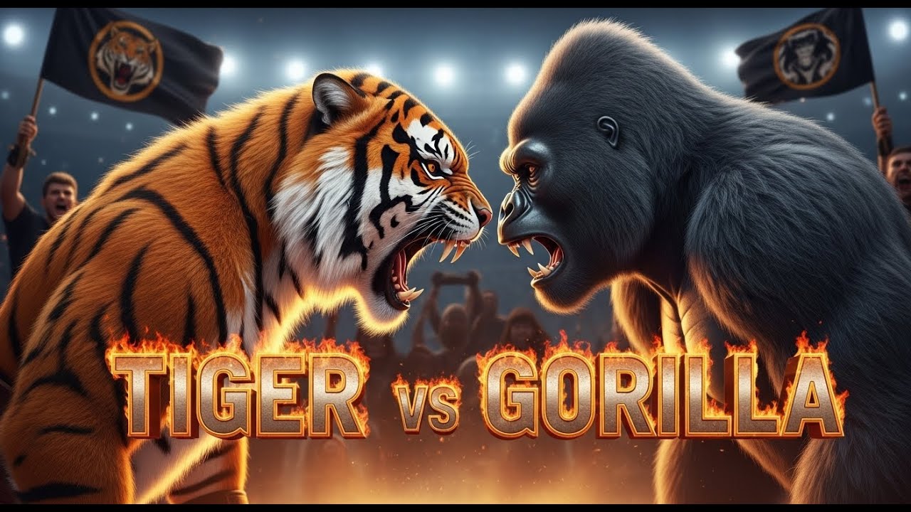 Tiger vs Gorilla: The Final Battle Under the Desert Night