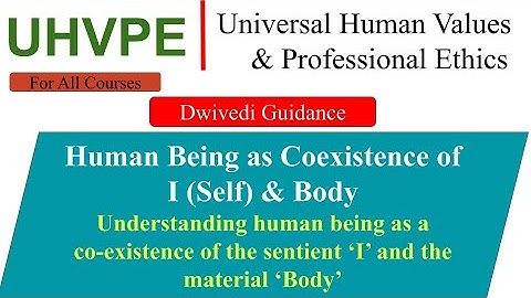 Human being as Coexistence of Self and Body, universal human values and professional ethics aktu