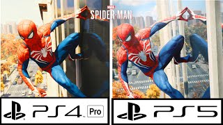 Spiderman PC Release Comparison 4K 60 FPS (PS4/PS5/PC) 