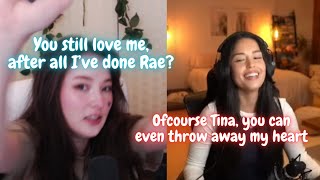 Tinakitten cannot believe Valkyrae still love her after all sheve done.