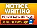 Notice Writing | 30 Most Expected MCQs for TGT PGT OAVS English | Exam Preparation 2025 /