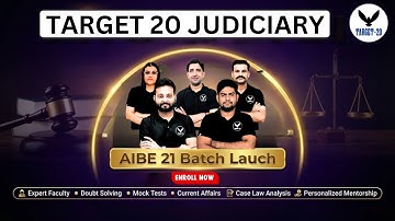 AIBE 21 Batch Launch | Complete Preparation Strategy | Target 20 Judiciary