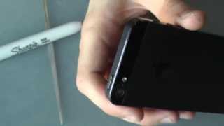 Как убрать замины на iphone 5 видео Царапины и сколы на корпусе iPhone 5S. Отклеиваю заднюю плёнку.
