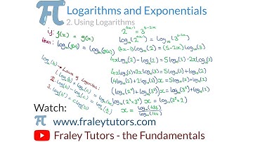 A Level Maths- Logarithms and Exponentials 2. Using Logarithms (EXAM QUESTIONS)