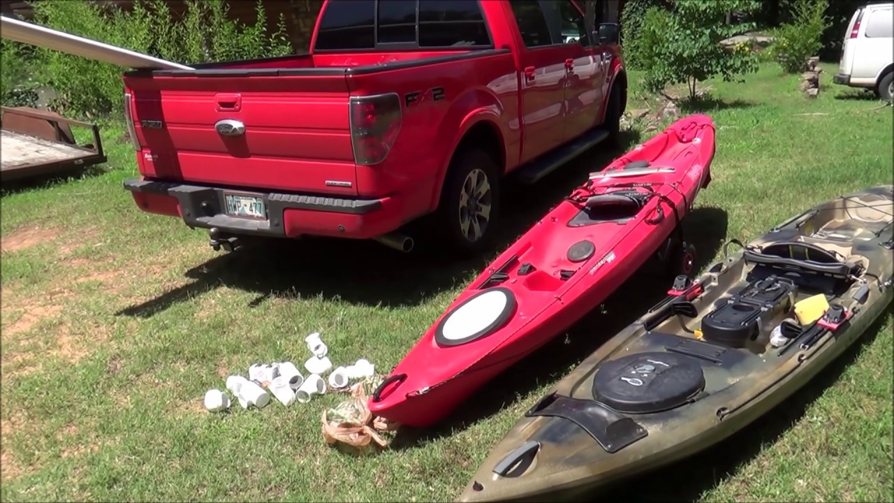 truck pvc kayak rack - youtube