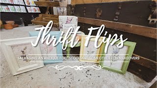 Thrift Flips  Salvaging an Antique Footstool and Other Fun Makeovers