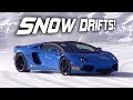 Supercars LOVE SNOW! - Drifts, Long Skids, Donuts, Fails & More!