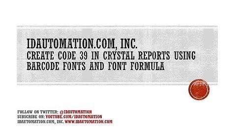 How to Create #Code39 Barcodes in #CrystalReports using Fonts and the Font Formula