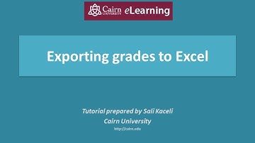 Exporting grades to Excel in eLearning Moodle™ Software Platform