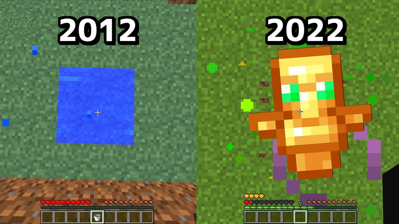 マイクラ検証 12年vs22年 落下ダメージ無効の変化 ゆっくり実況 マインクラフト Shorts Youtube