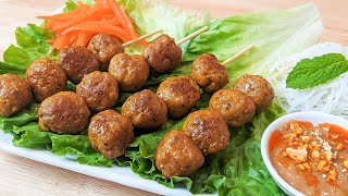 BOULETTES DE PORC À LA VIETNAMIENNE - NEM NUONG - HOP DANS LE WOK!