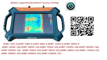 ADMT 200AX 16D ADMT 300SX 16D ADMT 500SX 16D And ADMT All series Restore factory settings