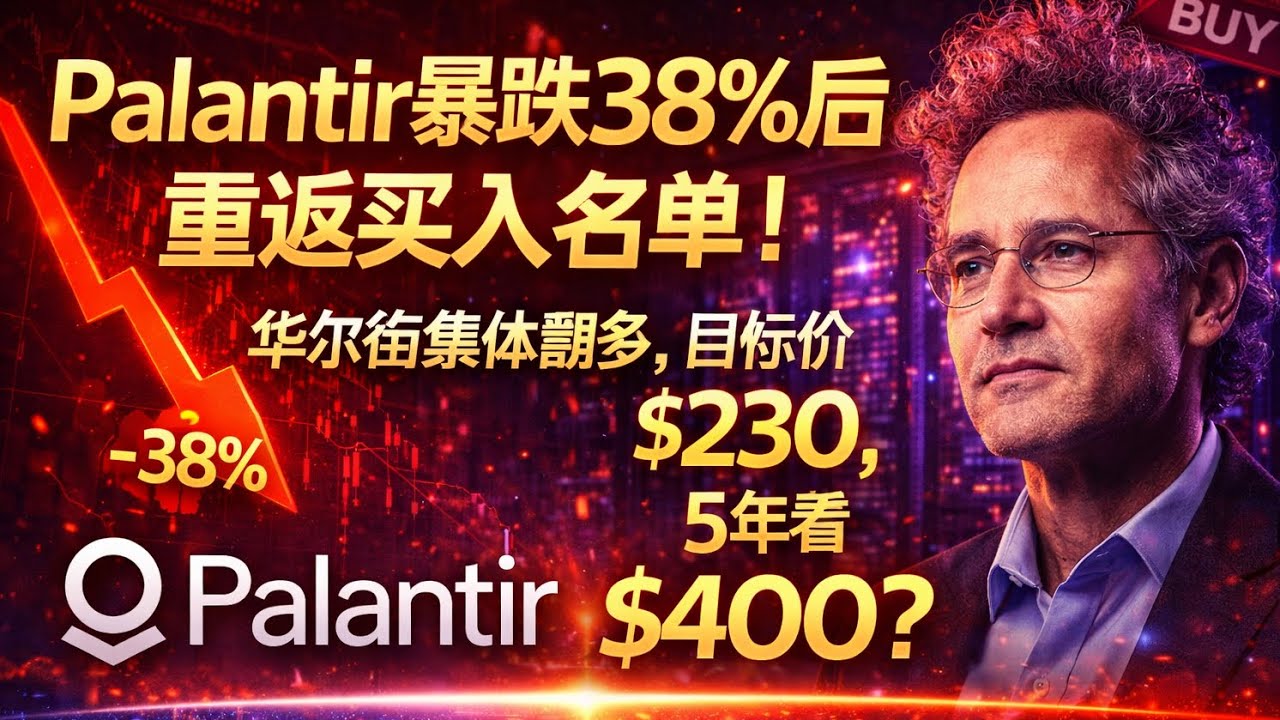 Palantir回调38%后获华尔街集体翻多！目标价$230，五年看$400？