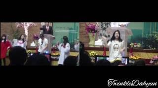 Monsta X's Jooheon and Twice's Dahyun dancing @ church (split screen)