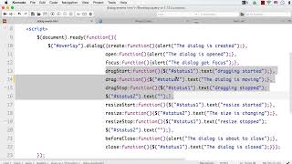 jQueryUI - Widget Dialog 7 - Manage Events