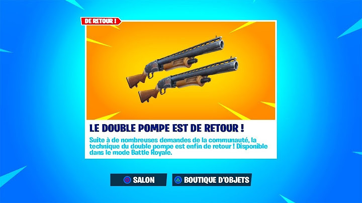LE DOUBLE POMPE est DE RETOUR sur FORTNITE ! 😱