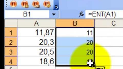 la fonction ent en excel