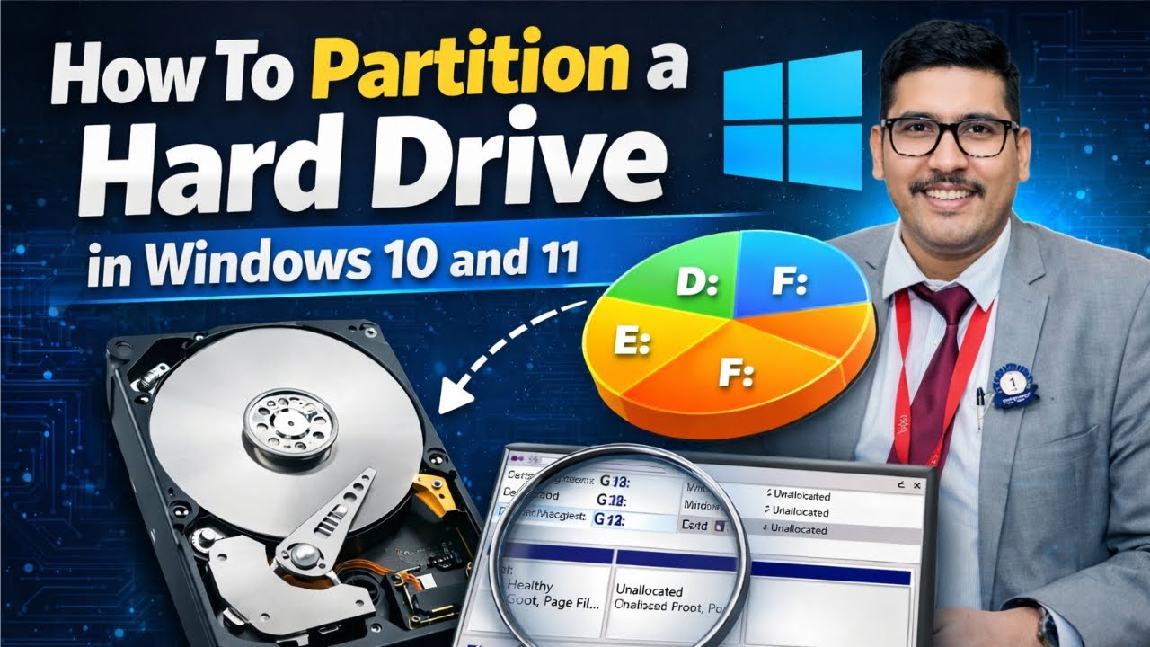 How To Partition a Hard Drive in Windows 10 and 11 - YouTube