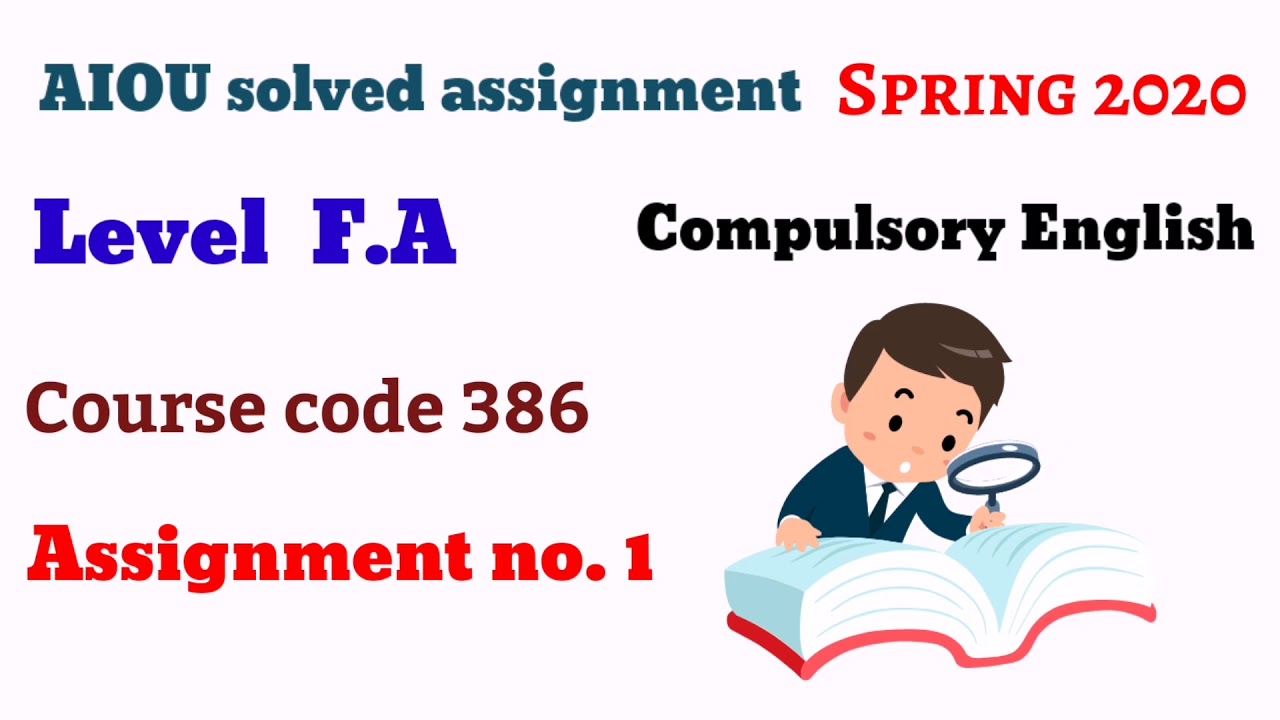 course code 386 assignment no 1