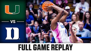 Miami vs. Duke Full Game Replay | 2024-25 ACC Women’s Basketball