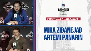 NYR at NYI: Mika Zibanejad and Artemi Panarin Postgame Availability | Feb. 18, 2024