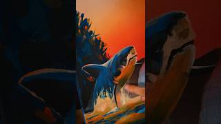 How to Paint a River Shark 🐟 #muralartist #art