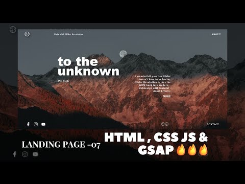 Landing Page With HTML, CSS and JS | 06 🔥🔥 | Source code | Modern Animations with GSAP | Website|