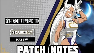 Famous MY HERO ULTRA RUMBLE START OF NEW SEASON 17 PATCH NOTES  Wealth