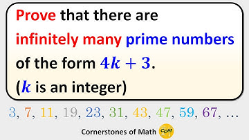 There are infinitely many prime numbers of the form 4k+3.