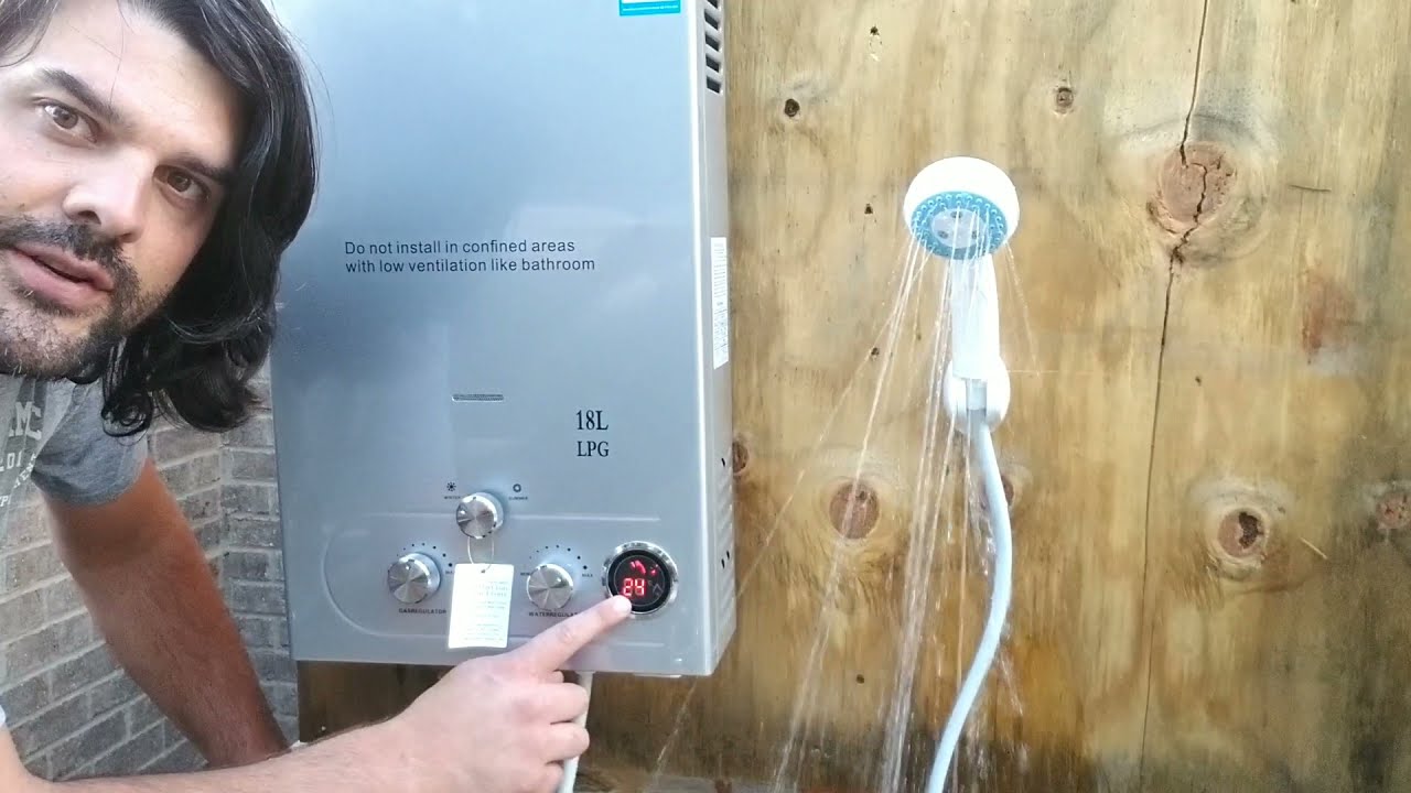 ECUTEE 10L Propane LPG Gas Tankless Hot Water Heater Instant Outdoor Camping Shower Kit