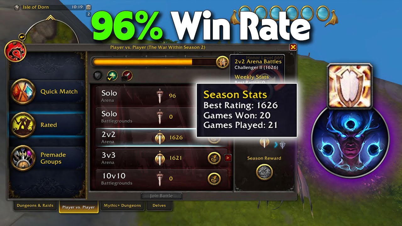 S2: Capping as Voidweaver in 2v2 (Discipline Priest Arenas)