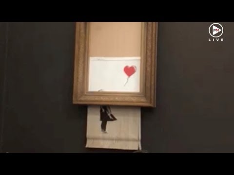 We just got banksy-ed' painting self-destructs right after sale