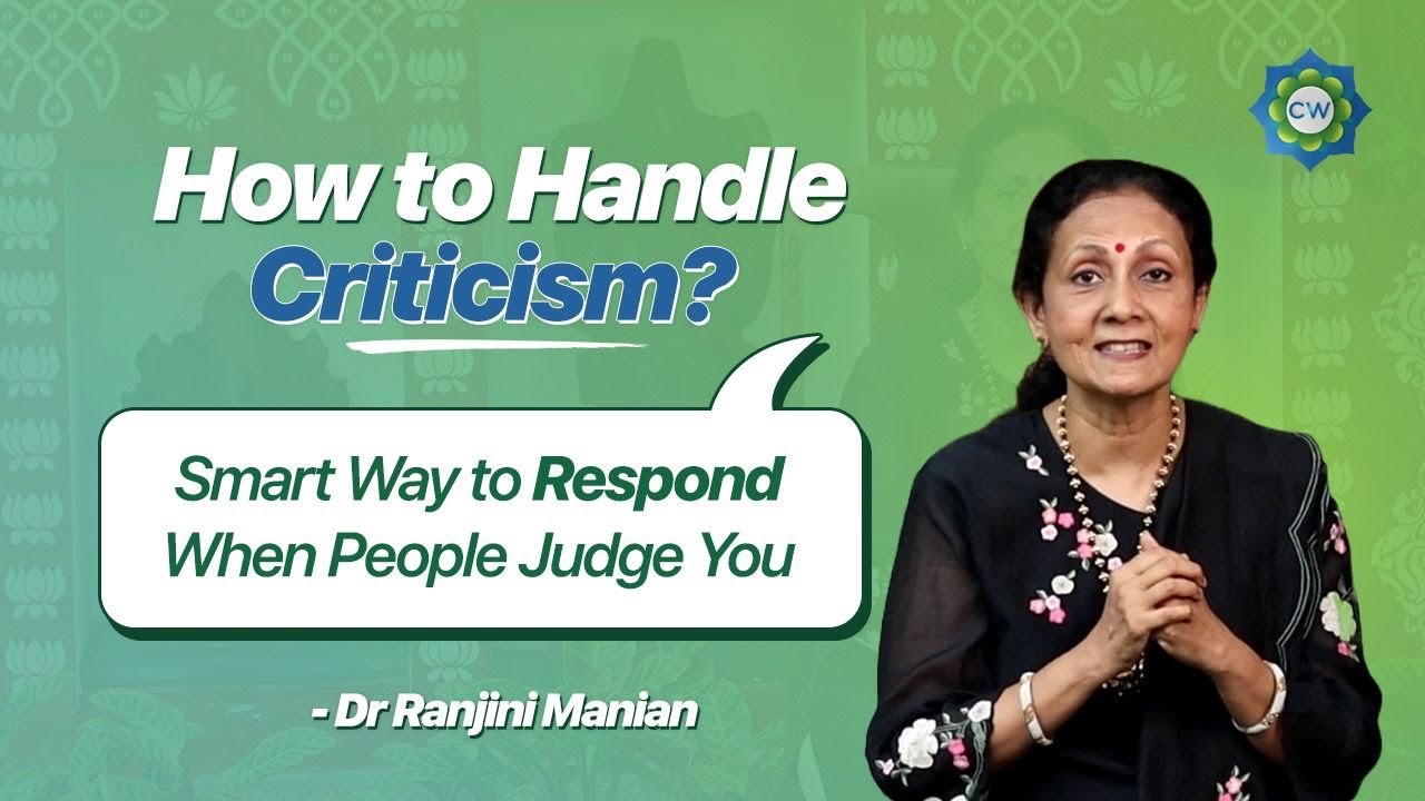 Stop Taking Criticism Personally | Dr. Ranjini Manian | Champion Woman ...