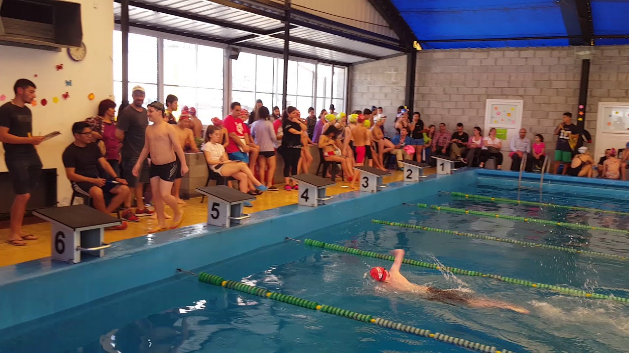 Carrera de natacion 100 metros libre infantil