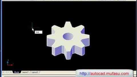 AutoCAD Tutorial 3D Gear