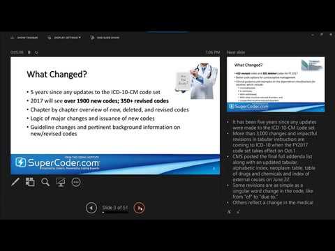 Master 2017 ICD 10 CM and ICD 10 PCS Changes in Minutes - YouTube