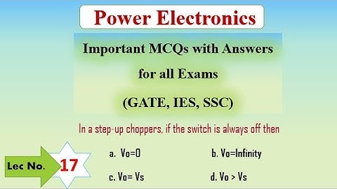 power electronics important questions with answers I power electronics important mcqs