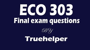 ECO303 Final Exam Questions || 2021 || Virtual University