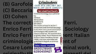 UGC NET Criminology I Net Qualified Faculty I Online Class Available #criminology #ugc #jrf #shorts