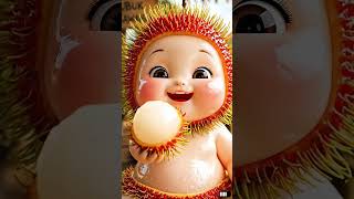 Bayi Lucu Makan Rambutan Pertama Kali,Reaksi Gemas Banget! #lucubanget #animasulucu  #baby  #cute